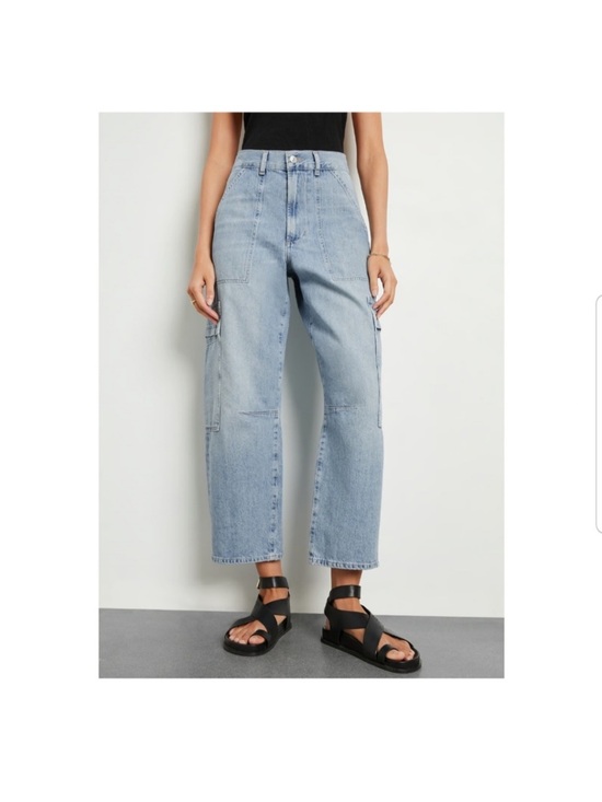 Citizens Of Humanity Denim - CITIZENS OF HUMANITY Marcelle Low Rise Cargo Jeans Blue Designer Sz 30